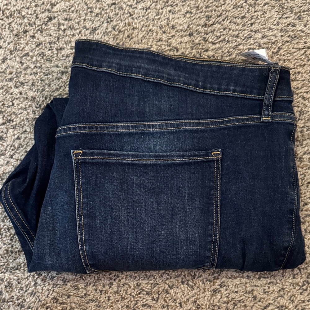 Old Navy Women's Straight Leg Jeans - Deep Indigo